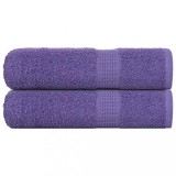 VidaXL Prosoape de m&acirc;nă 2 buc Violet 50x100 cm 360 g/m&sup2; 100% bumbac