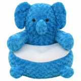 Elefant de jucărie, albastru, pluș, vidaXL