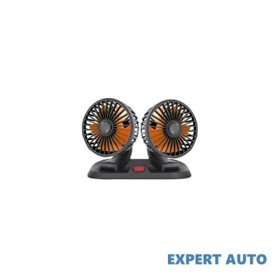 Ventilator auto dublu cu mufa usb 12-24v cod:fs-1308 Alta marca Alt model #7 foto