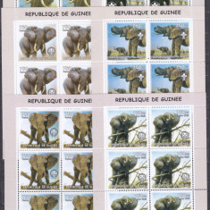 DB1 Fauna Guineea Guinea Elefanti Africani 6 MS MNH