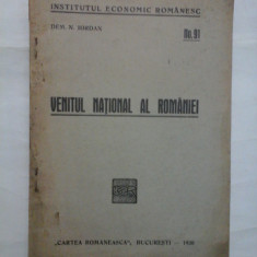 VENITUL NATIONAL AL ROMANIEI (1930) - DEM. M. IORDAN