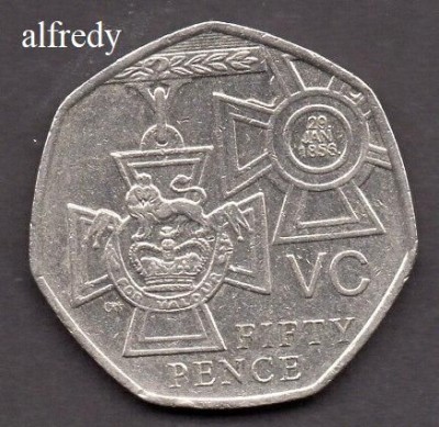 Anglia, Marea Britanie, 2006 50 Pence, Comemorativa, Victoria Cross I foto