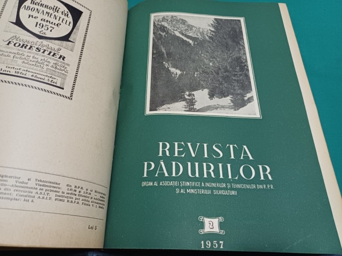 REVISTA PĂDURILOR* COLIGAT NR. 1-12* 1957* AN COMPLET *BJ