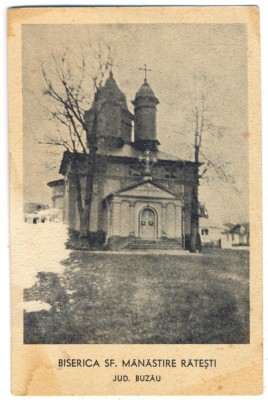 AD 991 C. P. VECHE -BISERICA SF. MANASTIRE RATESTI -JUD. BUZAU -SCRISA 1917 foto