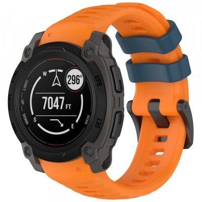 Curea Techsuit W076 pentru Garmin Instinct E 40mm, Portocalie foto