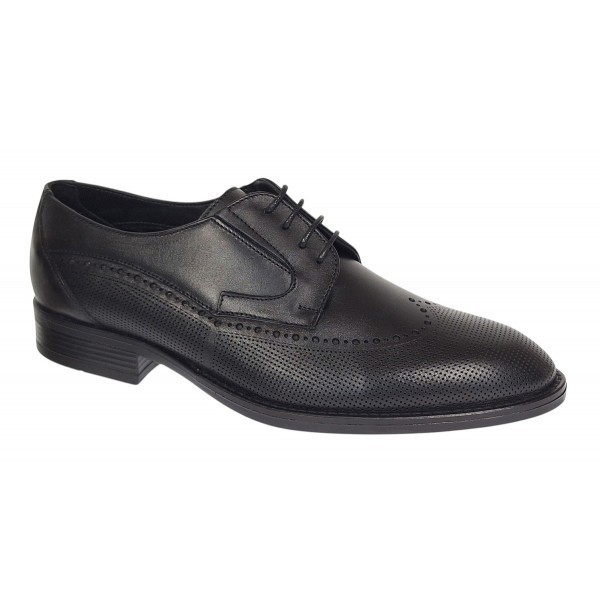 Pantofi barbati eleganti din piele naturala - Model Office Negru 708