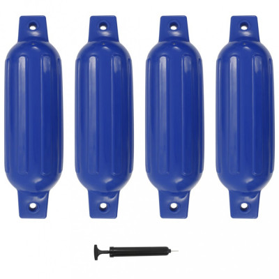 Baloane de acostare, 4 buc., albastru, 41 x 11,5 cm, PVC foto