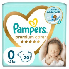 Scutece Premium Care Newborn, Pampers, Marime 0, 2.5 kg, 30 buc foto