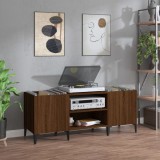 VidaXL Dulap pentru discuri stejar maro, 121x38x48 cm, lemn prelucrat