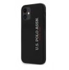 Husa Flip Originala U.S. Polo iPhone 12 Mini - USHCP12SSLBKV2, Negru, Silicon