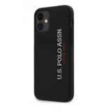 Husa Flip Originala U.S. Polo iPhone 12 Mini - USHCP12SSLBKV2, Negru, Silicon