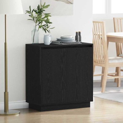 vidaXL Bufet cu raft Stejar Negru 71 x 34.5 x 75 cm Lemn compozit 869643 foto