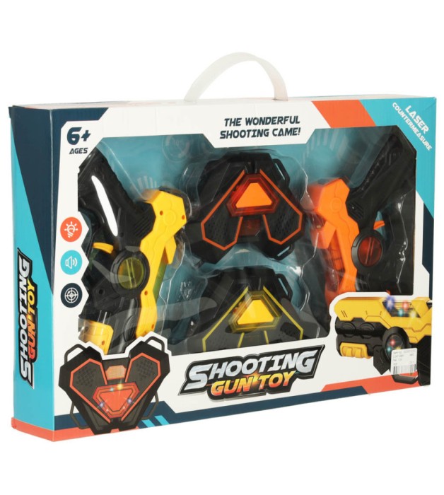 Set pistol Laser paintball cu 2 pistoale si 2 tinte infrarosie