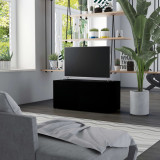 Cumpara ieftin Dulap TV, negru, 80 x 34 x 36 cm, lemn prelucrat