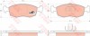 Set placute frana,frana disc FIAT DOBLO Microbus (223, 119) (2001 - 2016) TRW GDB1443