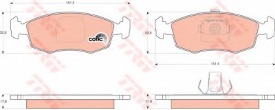 Set placute frana,frana disc FIAT DOBLO Microbus (223, 119) (2001 - 2016) TRW GDB1443 foto