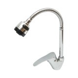 Baterie chiuveta bucatarie Breckner Germany cu pipa flexibila, perlator 2 functii, crom lucios, greutate 0.63 Kg