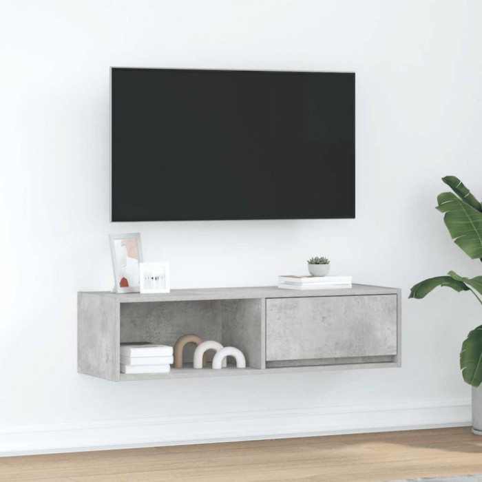 vidaXL Comodă TV, gri beton, 100x31x25,5 cm, lemn prelucrat 861478