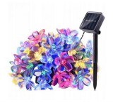 Set 2 x Instalatie Solara de Gradina Flori de Cires cu 50 LED-uri, multicolor, Oem