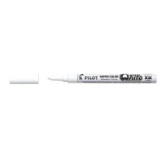 Pachet 12 buc marker permanent pilot super color fine pilot 3mm varf rotund alb Marker permanent Pilot Super Color Fine varf rotund 3 mm alb