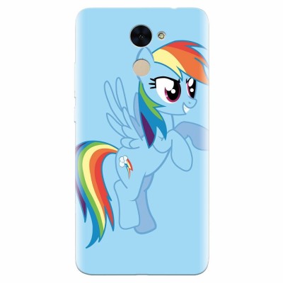 Husa silicon pentru Huawei Enjoy 7 Plus, Rainbow Dash foto