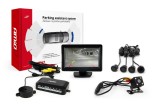 Set senzori de parcare AMiO TFT01 4,3 inch cu camera marsarier CAM-315 LED HD, 4 senzori negri Gold 18mm, afisaj TFT, 12V, 480 x 234