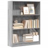 Biblioteca Gossi gri sonoma, 80x24x109 cm, lemn prelucrat. Rafturi depozitare living, birou. Design modern, usor de curatat