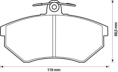 Placute frana Audi 100 (43, C2), 100 (44, 44q, C3), 200 (43, 44), 80 (81, 85, B2), 80 (B3, B4), 90 (B3), Coupe (81, 85), Coupe (89, 8b), Quattro (85) foto