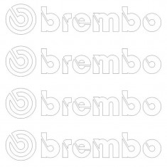 Set 4 Buc Sticker Etriere Brembo Alb