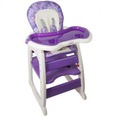 Scaun de Masa Multifunctional Baby Place Mamakids Mov cu Fluture foto