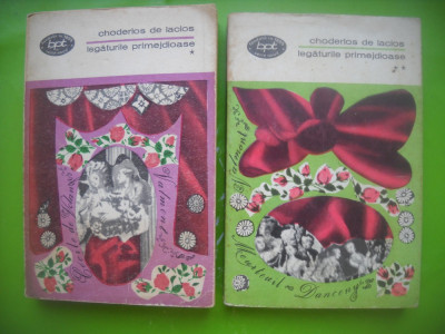 HOPCT LEGATURI PRIMEJDIOASE /CHODERIOS DE LACIOS -2 VOL BPT 1969 -620 PAGINI foto