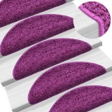 Cumpara ieftin VidaXL Covorașe de scări, 15 buc., violet, 65 x 25 cm