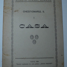 Muzeul limbii romane, Chestionarul II, Casa, Sextil Puscariu, Sibiu , 1926