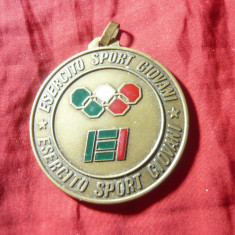 Medalie Sportiva Italia Biroul Statului Major al Armatei -Pt. Tineret anii '70