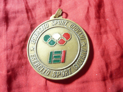 Medalie Sportiva Italia Biroul Statului Major al Armatei -Pt. Tineret anii &amp;#039;70 foto