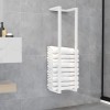 Gossi suport de prosoape, alb, 25x20x95 cm, otel