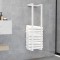 Gossi suport de prosoape, alb, 25x20x95 cm, otel