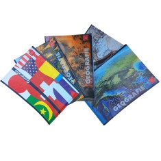 Set de 3 Caiete Geografie, Linomag&reg;, Coperta lucioasa multicolora, 17x24 cm, 24 File, 60 g/m&sup2;