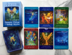 Angel Tarot Cards/CARTI TAROT CU INGERI ORIGINALE,ENGLEZA ed lux(ARGINTII)SIGIL foto