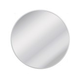 Oglinda perete rotunda rama aluminiu alb 60 cm