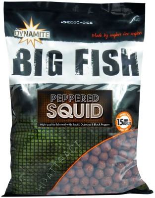 Boilies Dynamite Baits Peppered Squid Boilies, 26mm, 1kg foto