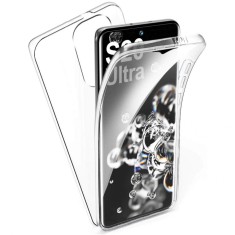 Husa compatibil cu SAMSUNG Galaxy S20 Ultra / S20 Ultra 5G 360 de grade transparenta Full Body TPU(fata +