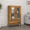 VidaXL Dulap &icirc;nalt, stejar fumuriu, 70x31x115 cm, lemn prelucrat 817480