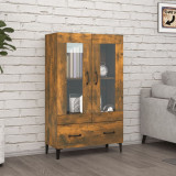 VidaXL Dulap &icirc;nalt, stejar fumuriu, 70x31x115 cm, lemn prelucrat