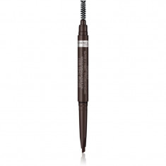 Rimmel Brow This Way creion pentru sprancene perie 2 in 1 culoare 003 Dark Brown 0,25 g