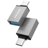 (Pachet 2 buc.) Adaptor OTG, USB to Type-C, 3A, 5Gbps Asteroid GSM DuoVoltX, A13