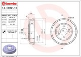 BREMBO 14.C012.10 ESSENTIAL LINE Tambur frana