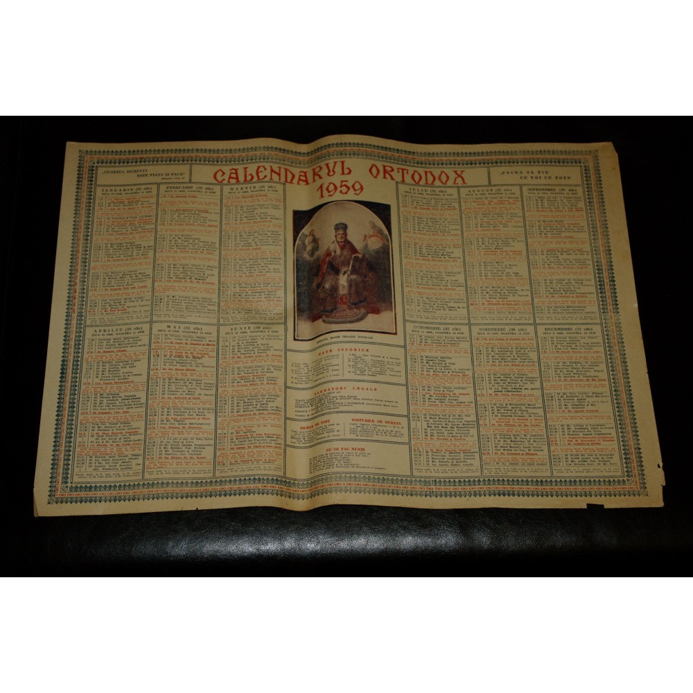 Calendar crestin ortodox 1959 arhiva Okazii.ro