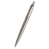Pix cu mecanism, Parker, Jotter, 0. 8 mm, plastic, accesorii inox, argintiu