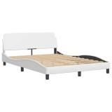 Cumpara ieftin Cadru de pat, Dover, alb, 140x200 cm, piele ecologica